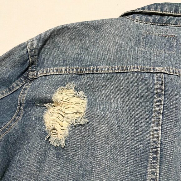 Guess Jean Jacket Distressed Womens Size XS - Picture 16 of 16